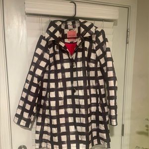 NWOT Kate Spade Plaid Trench Raincoat